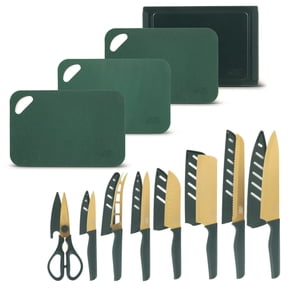 Thyme & Table Supreme Series 20-Piece Knife Set, Green