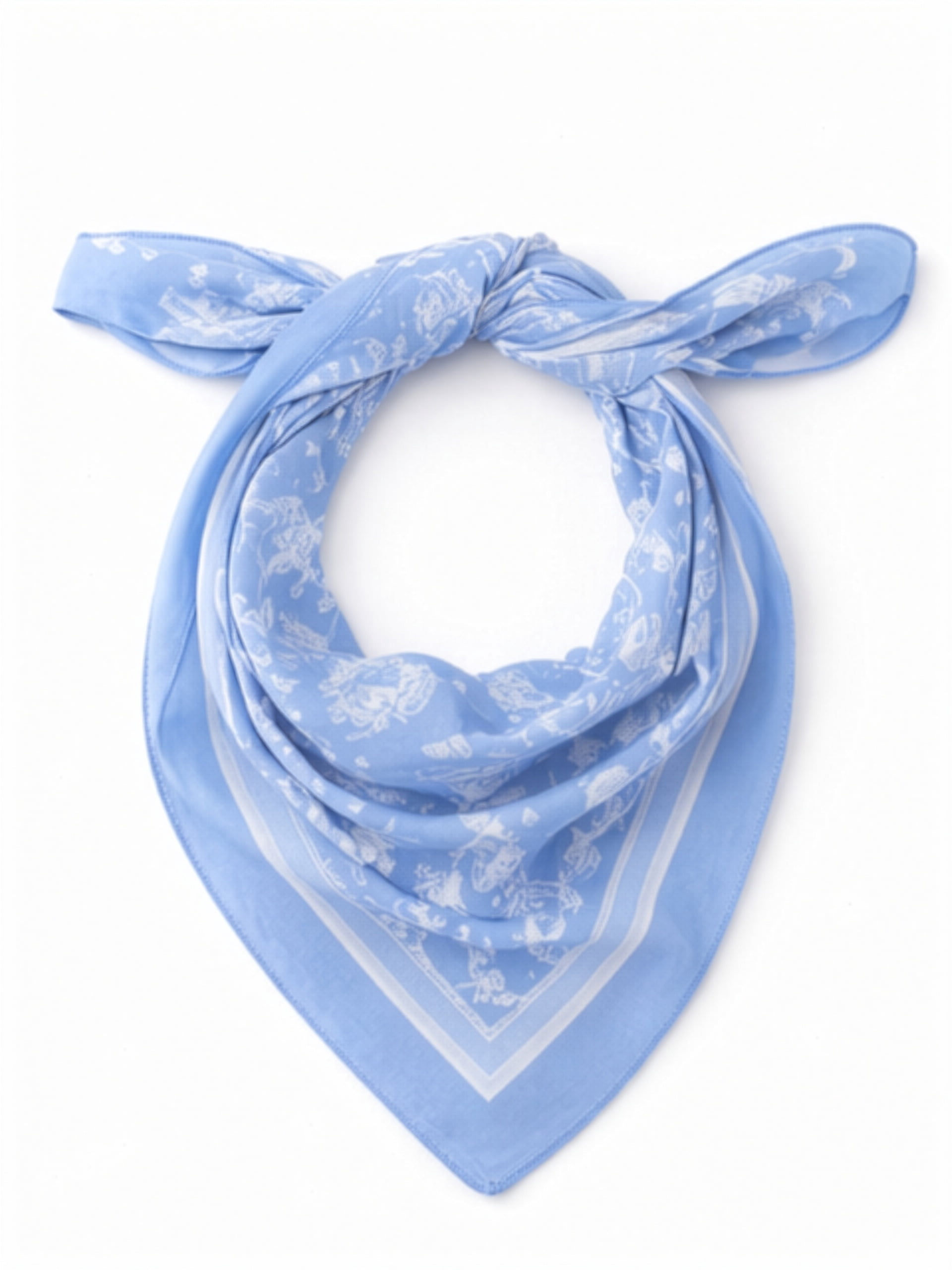 Time and Tru Women's Americana Bandana, Polished Blue