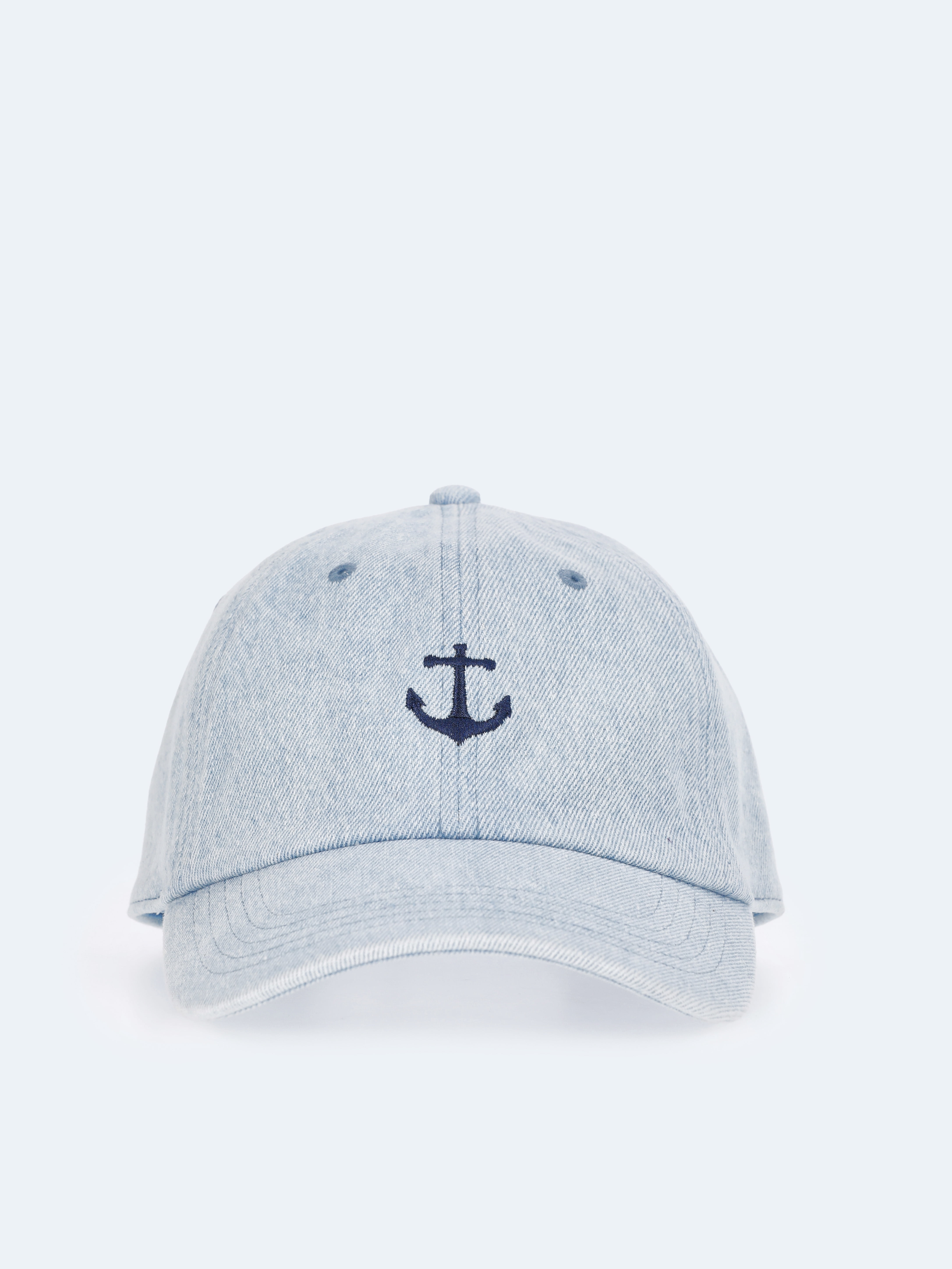 Time and Tru Women's Anchor Embroidered Baseball Hat, Blue