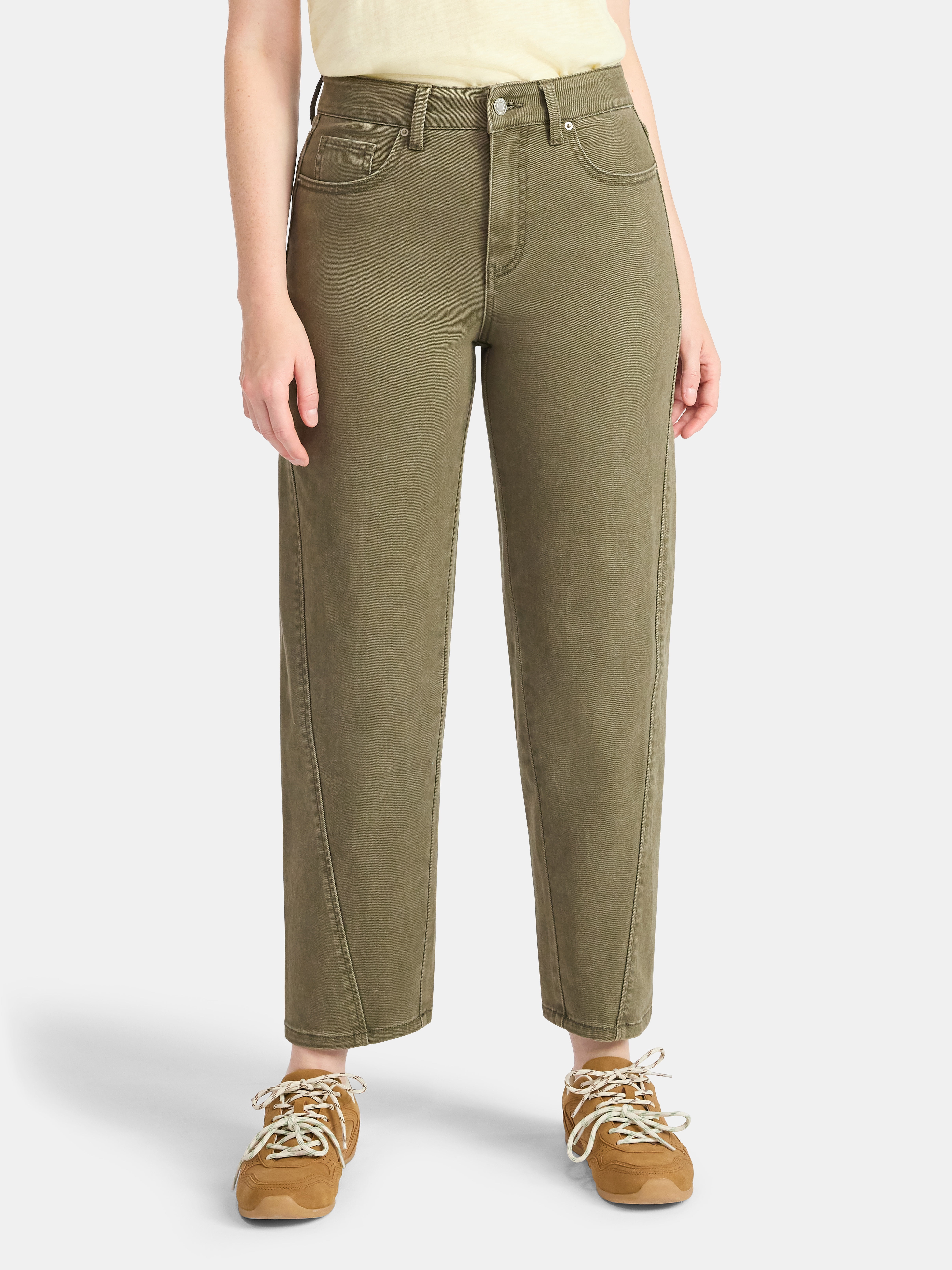 Time and Tru Women's High Rise Barrel Jean, 26.5" Inseam, sizes 2-20