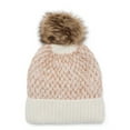 thumbnail image 1 of Time and Tru Women's Birdseye Beanie, One Size Fits Most, Brown Combo, 1 of 3