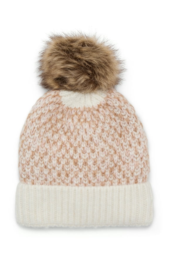 Women's Birdseye Beanie, One Size Fits Most, Brown Combo