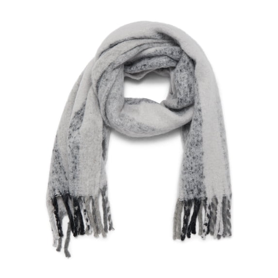 Time and Tru Women's Grey Black Multi Pattern Blanket Scarf, One Size, for Adults