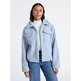 thumbnail image 1 of Time and Tru Women's Boucle Trucker Jacket, Midweight, Sizes XS-2X, 1 of 5