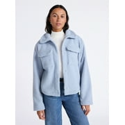 Time and Tru Women's Boucle Trucker Jacket, Midweight, Sizes XS-2X