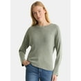 thumbnail image 1 of Time and Tru Women's Boxy Thermal Tee with Long Sleeves, Sizes XS-XXXL, 1 of 5