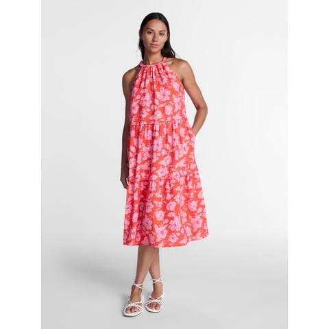 Women's Braided Halter Midi Dress, Sizes XS-XXXL