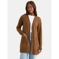 thumbnail image 1 of Time and Tru Women’s Longline Button Front Cardigan Sweater, Lightweight, Sizes XS-XXXL, 1 of 5