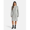 Time and Tru Women's Cable Knit Sweater Dress, Siz