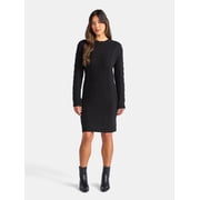 Time and Tru Women's Cable Knit Sweater Dress, Sizes XS-XXL