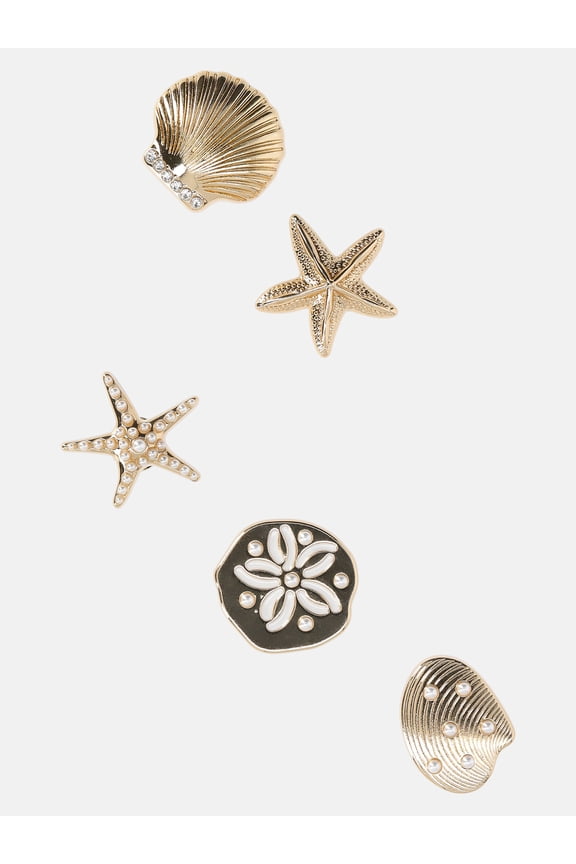 Women's Charm Pack for Lightweight Beach Tote Bags, Seashells