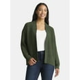 thumbnail image 1 of Time and Tru Women's Chenille Cardigan Sweater, Midweight, Sizes XS-XXXL, 1 of 5