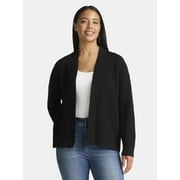 Time and Tru Women's Chenille Cardigan Sweater, Midweight, Sizes XS-XXXL