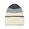 thumbnail image 1 of Time and Tru Women's Colorblock Beanie, One Size, White/Grey, 1 of 4