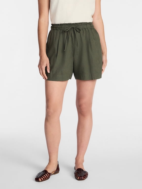 Women's Linen Blend Pull-On Shorts, Sizes XS-XXXL