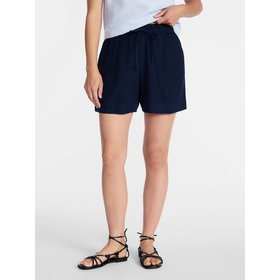 Time and Tru Women's Linen Blend Shorts, Sizes XS-XXXL