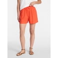 thumbnail image 1 of Time and Tru Women's Linen Blend Shorts, Sizes XS-XXXL, 1 of 6