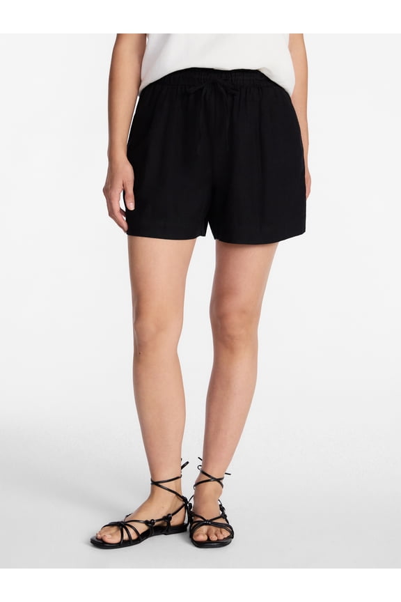 Women's Linen Blend Shorts, Sizes XS-XXXL