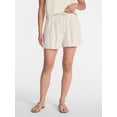 thumbnail image 1 of Time and Tru Women's Linen Blend Shorts, Sizes XS-XXXL, 1 of 6