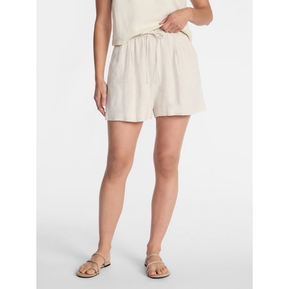Time and Tru Women's Linen Blend Shorts, Sizes XS-XXXL