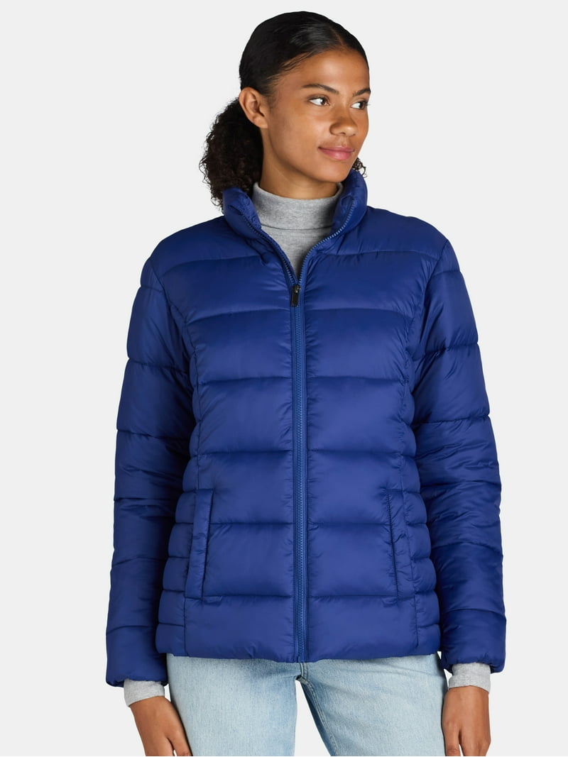Time Tru Women's Puffer Jacket XS-3X, Lightweight, Wind