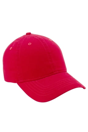 Solid Baseball Hat- Red Mark