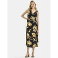 thumbnail image 1 of Time and Tru Women's and Women's Plus Cowl Neck Midi Dress, Sizes XS-4X, 1 of 4