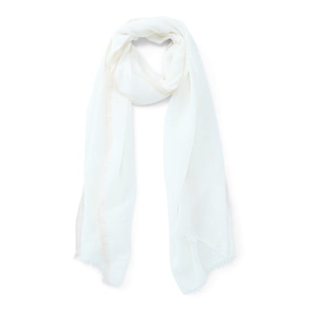 Time and Tru Women's Winter Crinkle Scarf - Semi-Sheer and Lightweight