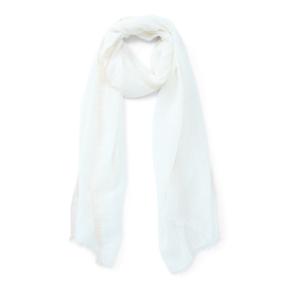 Time and Tru Women's Winter Crinkle Scarf - Semi-Sheer and Lightweight