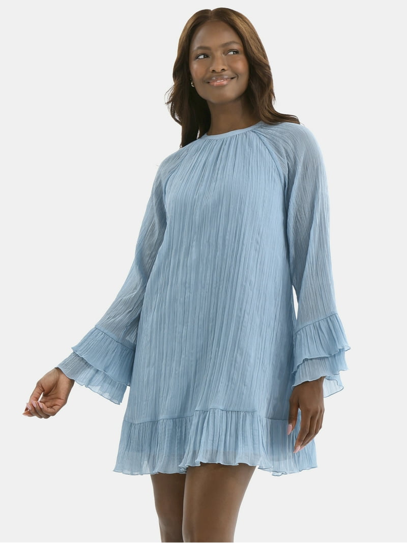 grey blue mini dress Heavy Hearted Mini Dress main image 1