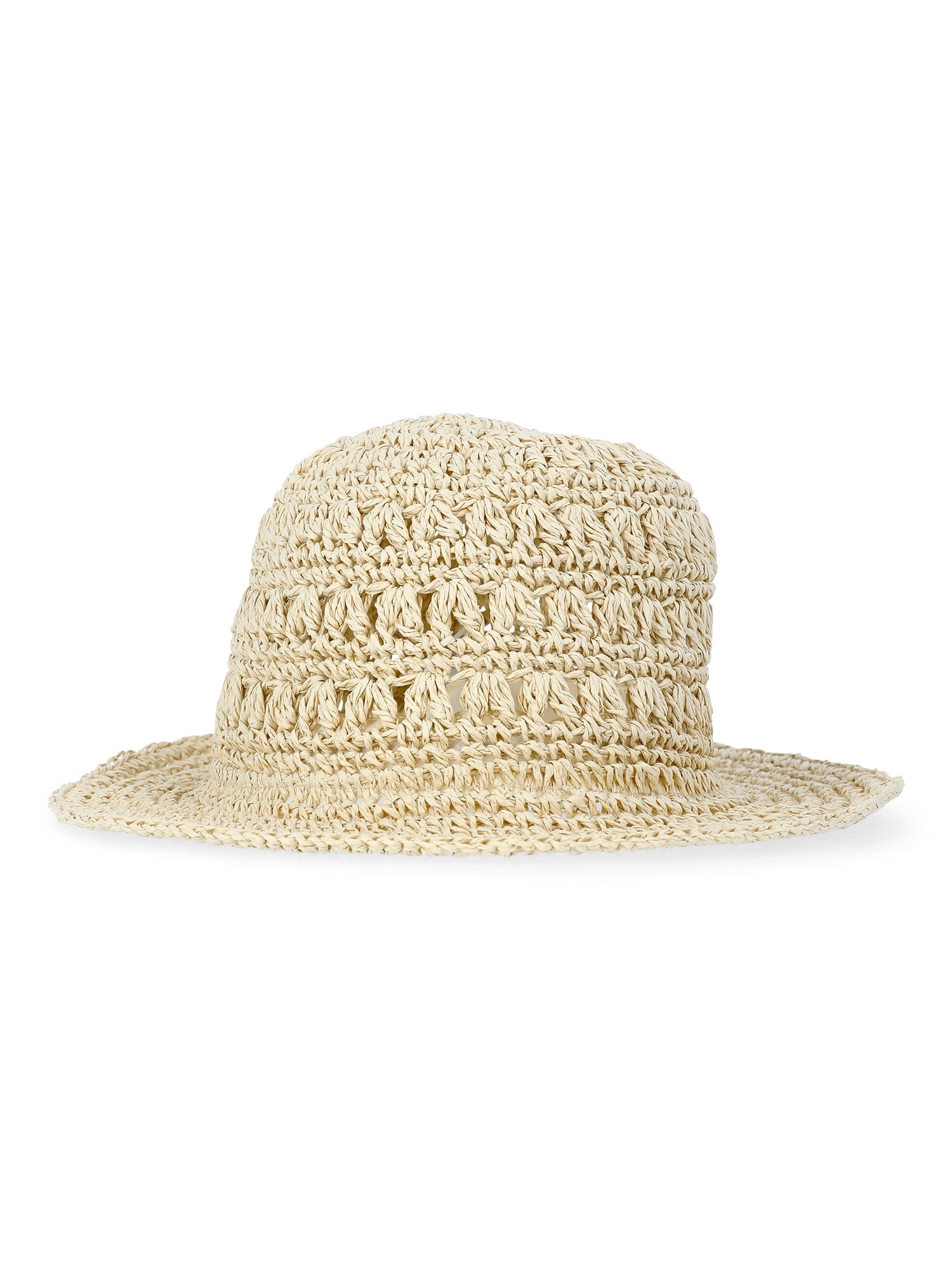 Womens Crochet Bucket Hat, One Size