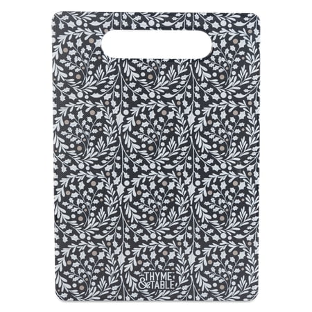 Thyme & Table Holiday Cutting Board - 9.8” x 13.8” - Black