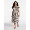 Time and Tru Women's Double Cloth Midi Dress, Size