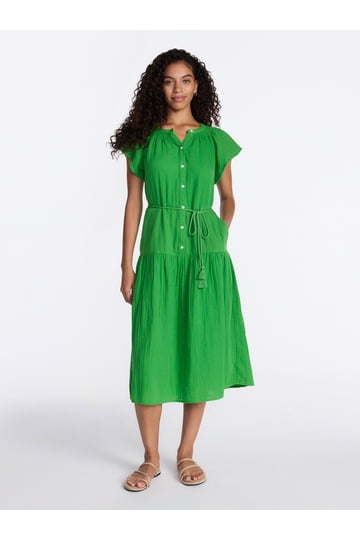 pink and lime green dress Elizabeth Dress main image 1