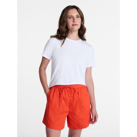 Women's Draped Boxy Tee with Short Sleeves, Sizes XS-XXXL
