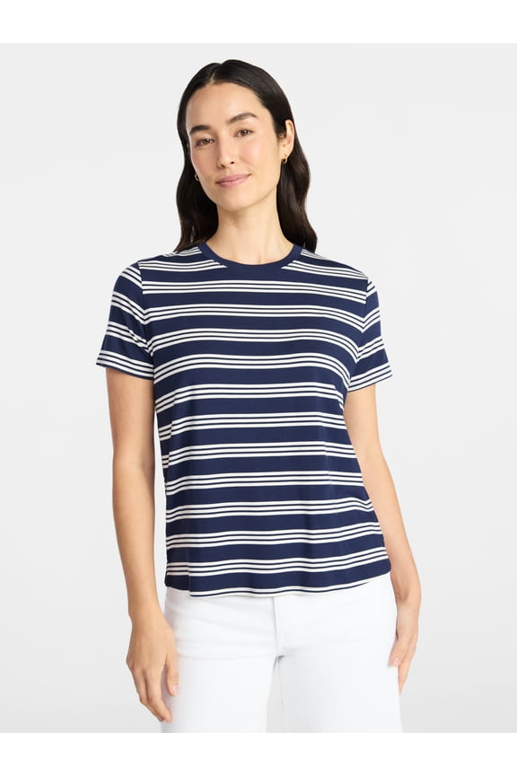 Women's Boxy Tee with Short Sleeves, Sizes XS-XXXL