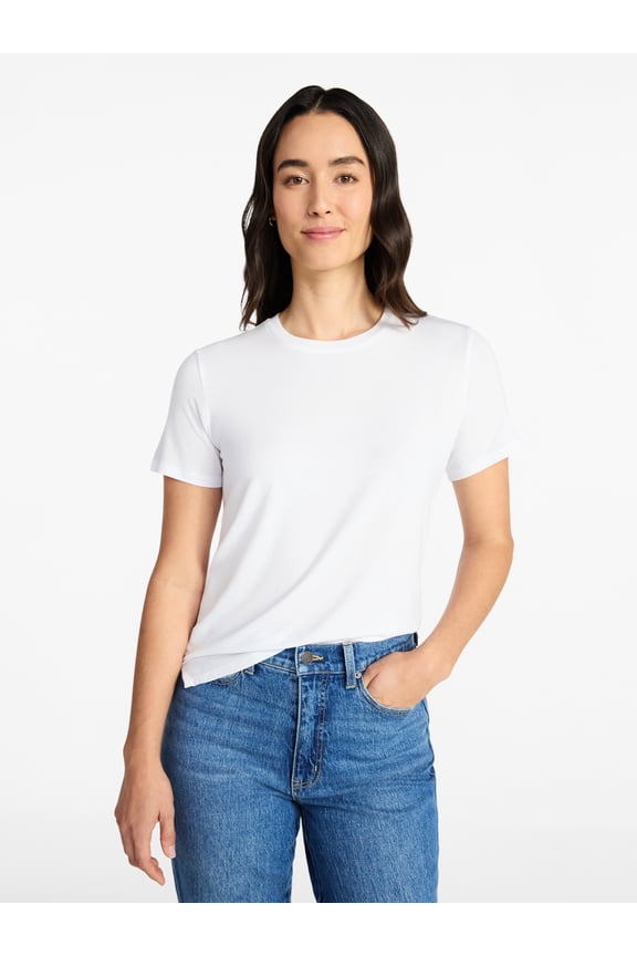 Women's Boxy Tee with Short Sleeves, Sizes XS-XXXL