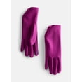 thumbnail image 1 of Time and Tru Women's Ruched Driving Gloves, Berry Bright, One Size, 1 of 4
