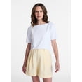 thumbnail image 1 of Time and Tru Women's Envelope Tee with Short Sleeves, Sizes XS-XXXL, 1 of 6