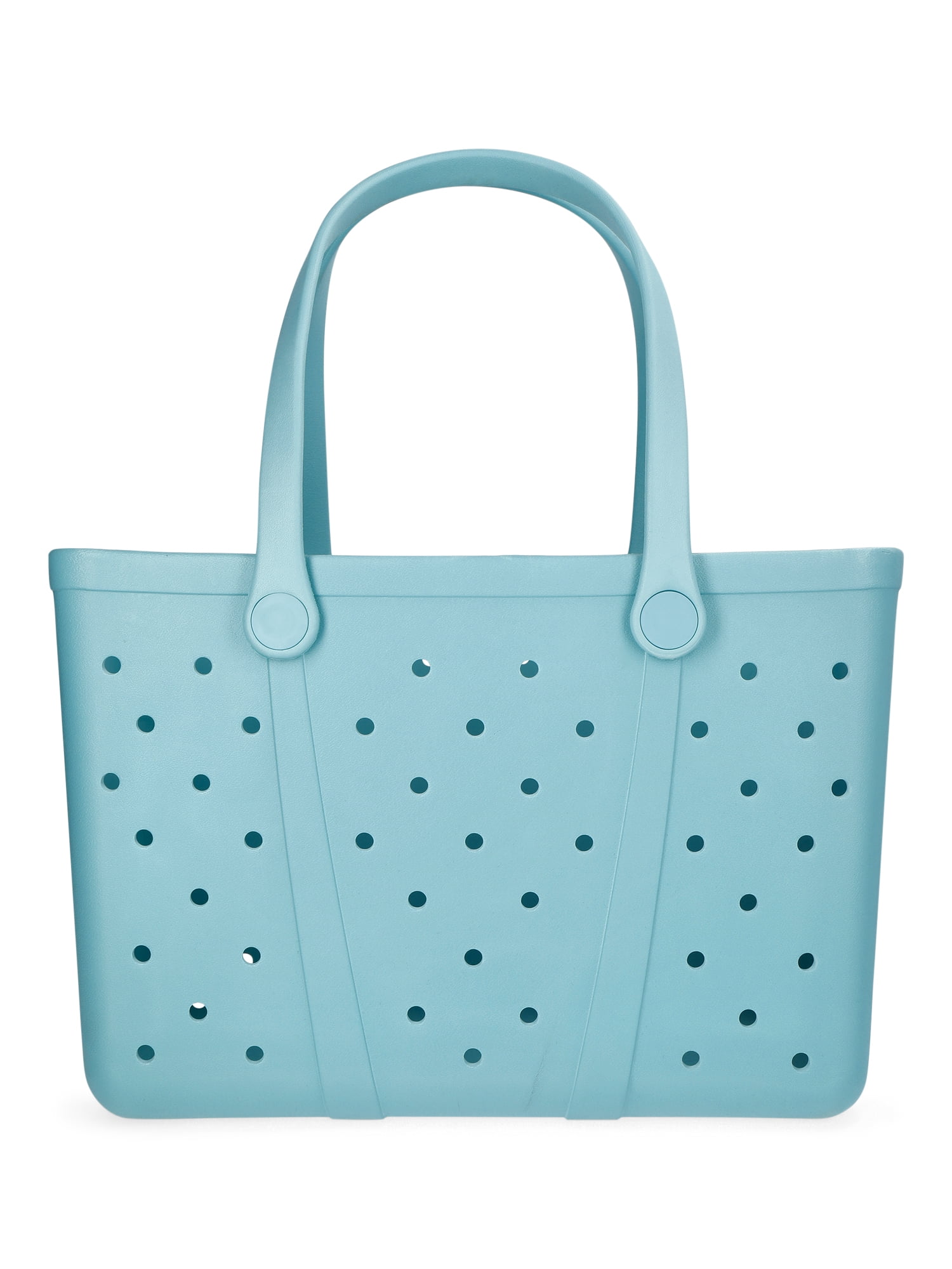 Time and Tru Women's Waterproof EVA Beach Tote Bag, Dark Teal