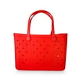 thumbnail image 1 of Time and Tru Women's Waterproof EVA Beach Tote Bag, Red, 1 of 5