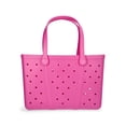 thumbnail image 1 of Time and Tru Women's Waterproof EVA Beach Tote Bag, Hot Pink, 1 of 5