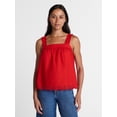thumbnail image 1 of Time and Tru Women’s Eyelet Trim Cotton Tank Top, Sizes XS-XXXL, 1 of 6