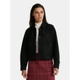 thumbnail image 1 of Time and Tru Women's Faux Suede Button Front Jacket, Sizes XS-XXXL, 1 of 5