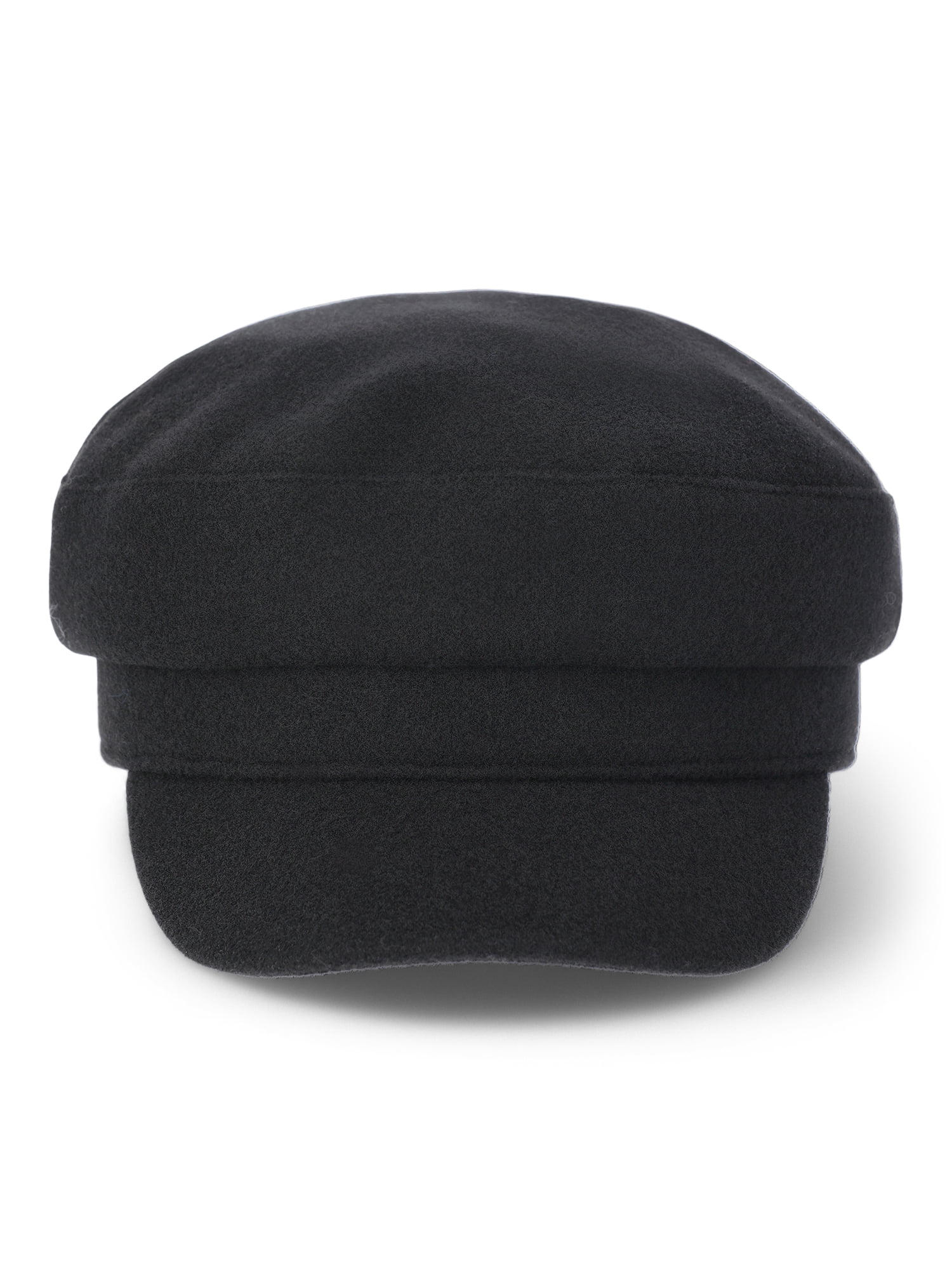 Time and Tru Women's Felt Cabbie, One Size, Black, Polyester