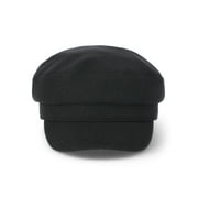 Time and Tru Women's Felt Cabbie, One Size, Black, Polyester