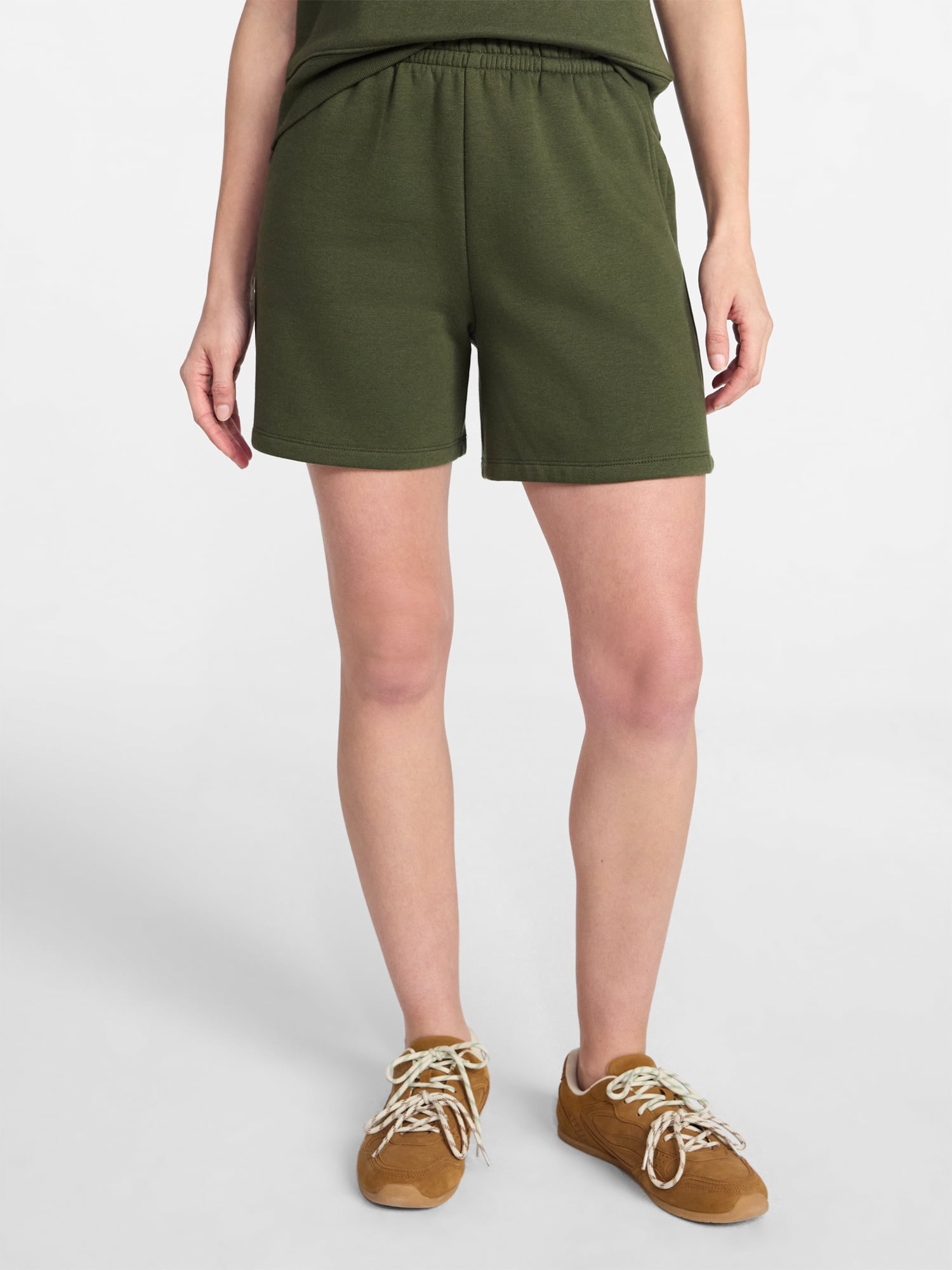 Time and Tru Women's Fleece Shorts, Size XS-XXXL