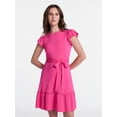 thumbnail image 1 of Time and Tru Women’s Flutter Sleeve Dress, sizes XS-4X, 1 of 6