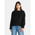 thumbnail image 1 of Time and Tru Women's Fringe Pullover Sweater, Midweight, Sizes XS-XXXL, 1 of 5