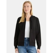 Time and Tru Women's and Womenโs Plus Zip Front Fleece Hoodie Jacket, Sizes XS-4X